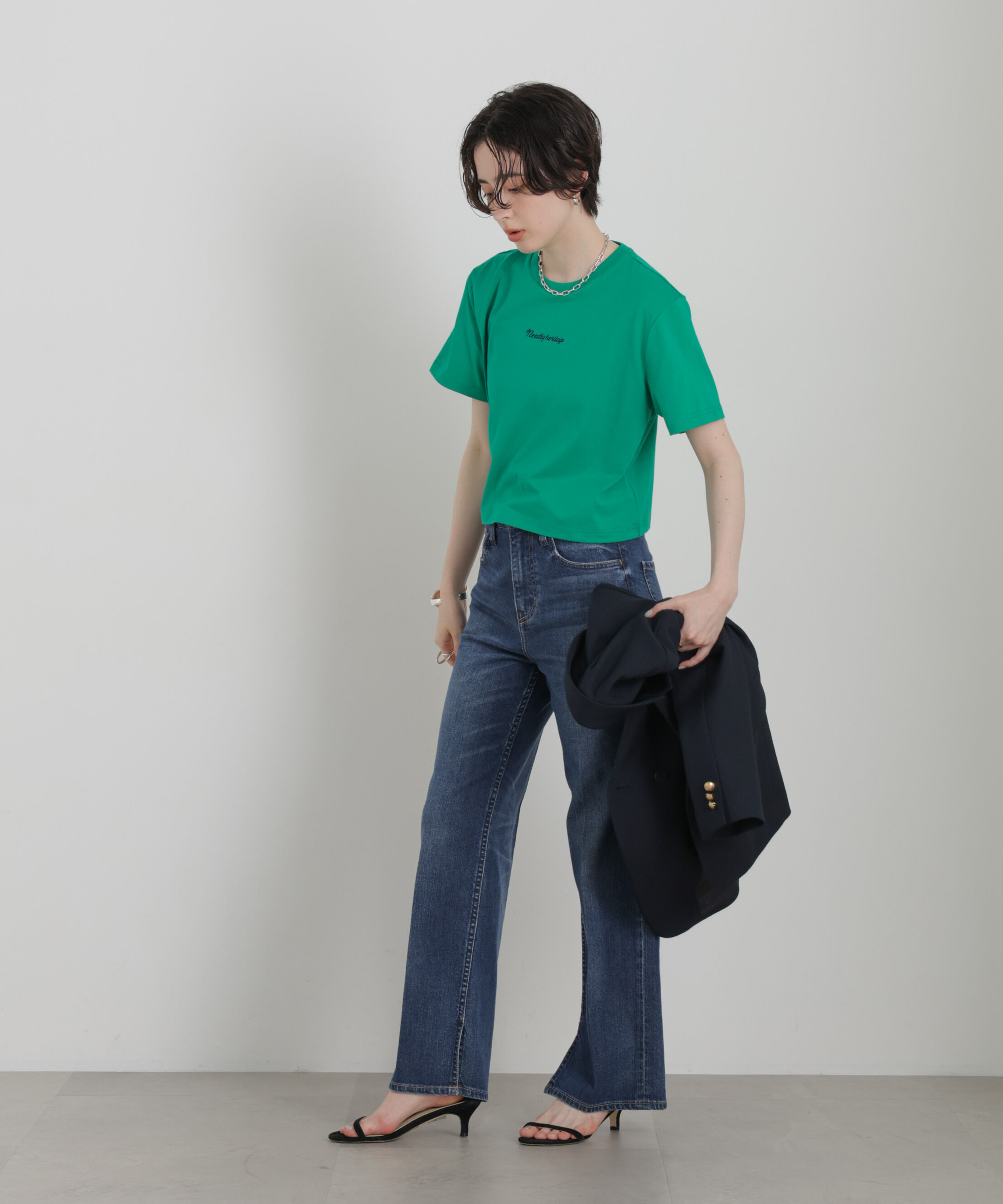 NANO universe「NEEDBY heritage/別注 CROPPED TEE」|Tシャツ・カットソー|