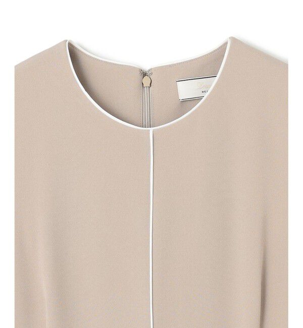 BEIGE,「【洗える】CINDY / クルーネックノースリーブワンピース」|ワンピース|