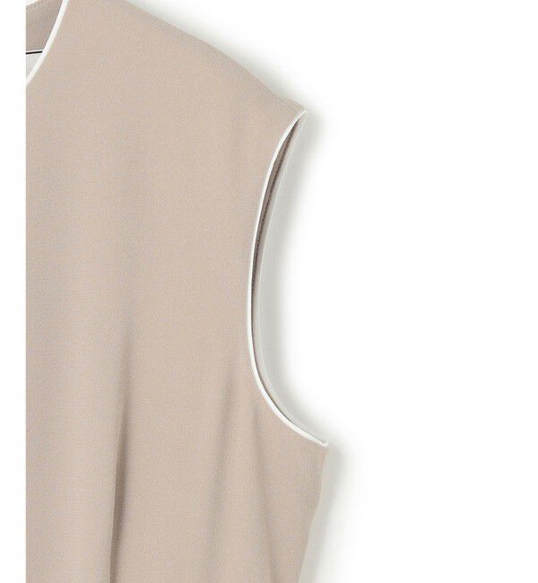 BEIGE,「【洗える】CINDY / クルーネックノースリーブワンピース」|ワンピース|