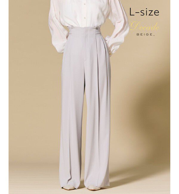 BEIGE,「【Lサイズ・セットアップ対応】CINDY / ハイウエストパンツ」|その他|L.Gray
