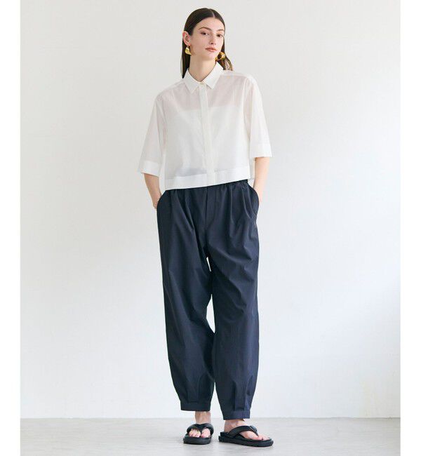 BEIGE,「BAC / コットンシアー ショートレングスシャツ」|シャツ・ブラウス|