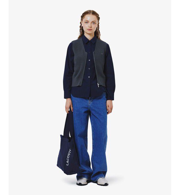 LACOSTE「ジップアップニットベスト」|ベスト・ジレ|