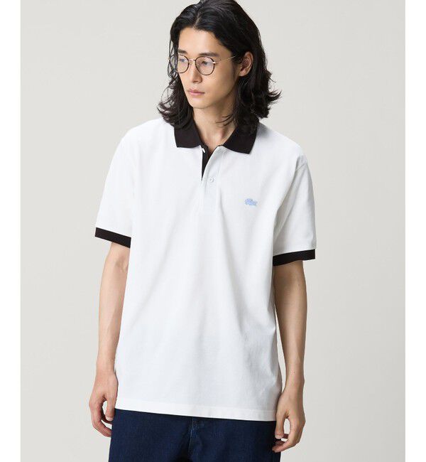 LACOSTE「配色コントラストリブ 2トーンポロシャツ」|ポロシャツ|