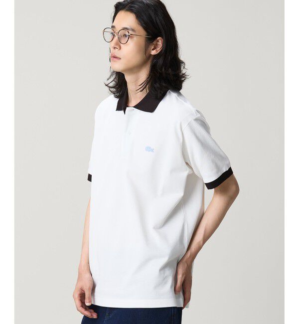 LACOSTE「配色コントラストリブ 2トーンポロシャツ」|ポロシャツ|