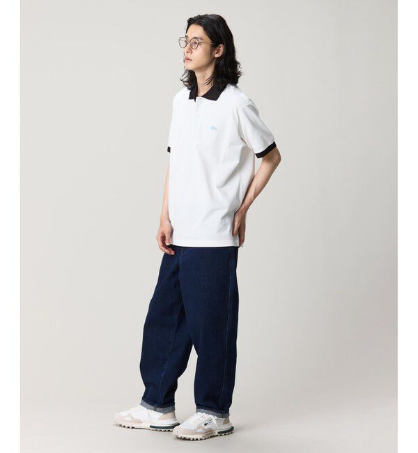 LACOSTE「配色コントラストリブ 2トーンポロシャツ」|ポロシャツ|