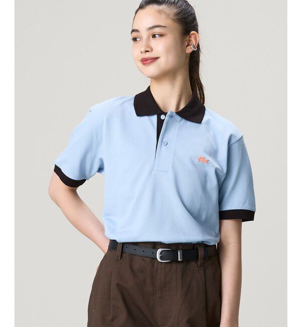 LACOSTE「配色コントラストリブ 2トーンポロシャツ」|ポロシャツ|
