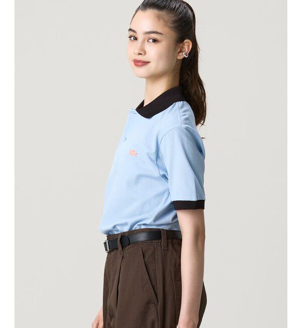 LACOSTE「配色コントラストリブ 2トーンポロシャツ」|ポロシャツ|