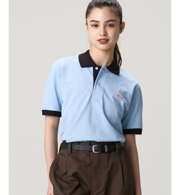 LACOSTE「配色コントラストリブ 2トーンポロシャツ」|ポロシャツ|
