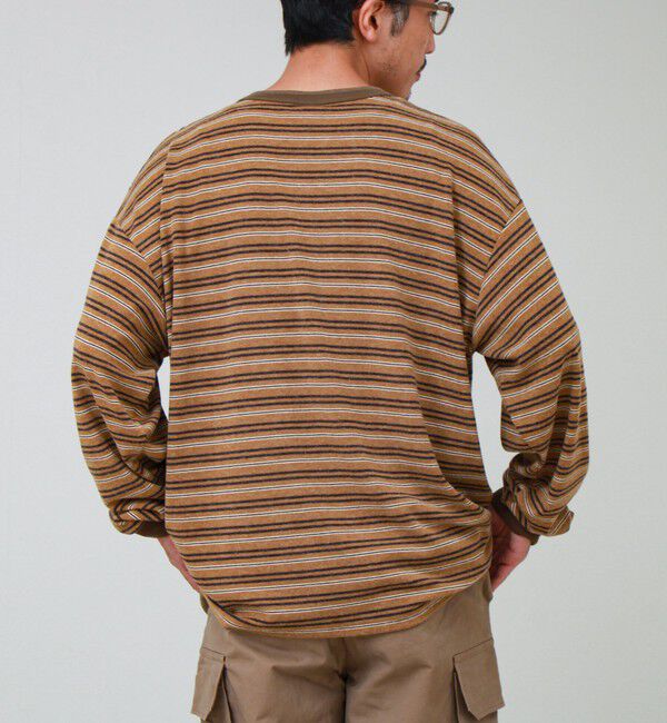 GLOSTER「【GEVACO/ゲバコ】ヘンリーネックボーダー ロングスリーブTシャツ」|Tシャツ・カットソー|
