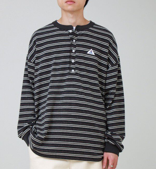 GLOSTER「【GEVACO/ゲバコ】ヘンリーネックボーダー ロングスリーブTシャツ」|Tシャツ・カットソー|