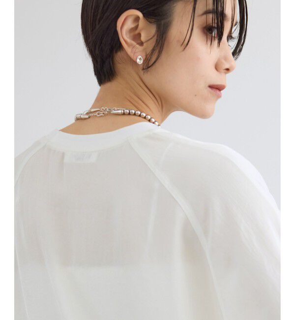SALON adam et rope'「ブライトツイルTシャツライクブラウス / セットアップ対応・ドライタッチ」|シャツ・ブラウス|