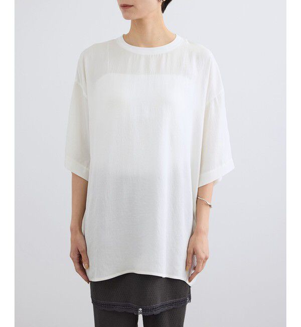 SALON adam et rope'「ブライトツイルTシャツライクブラウス / セットアップ対応・ドライタッチ」|シャツ・ブラウス|