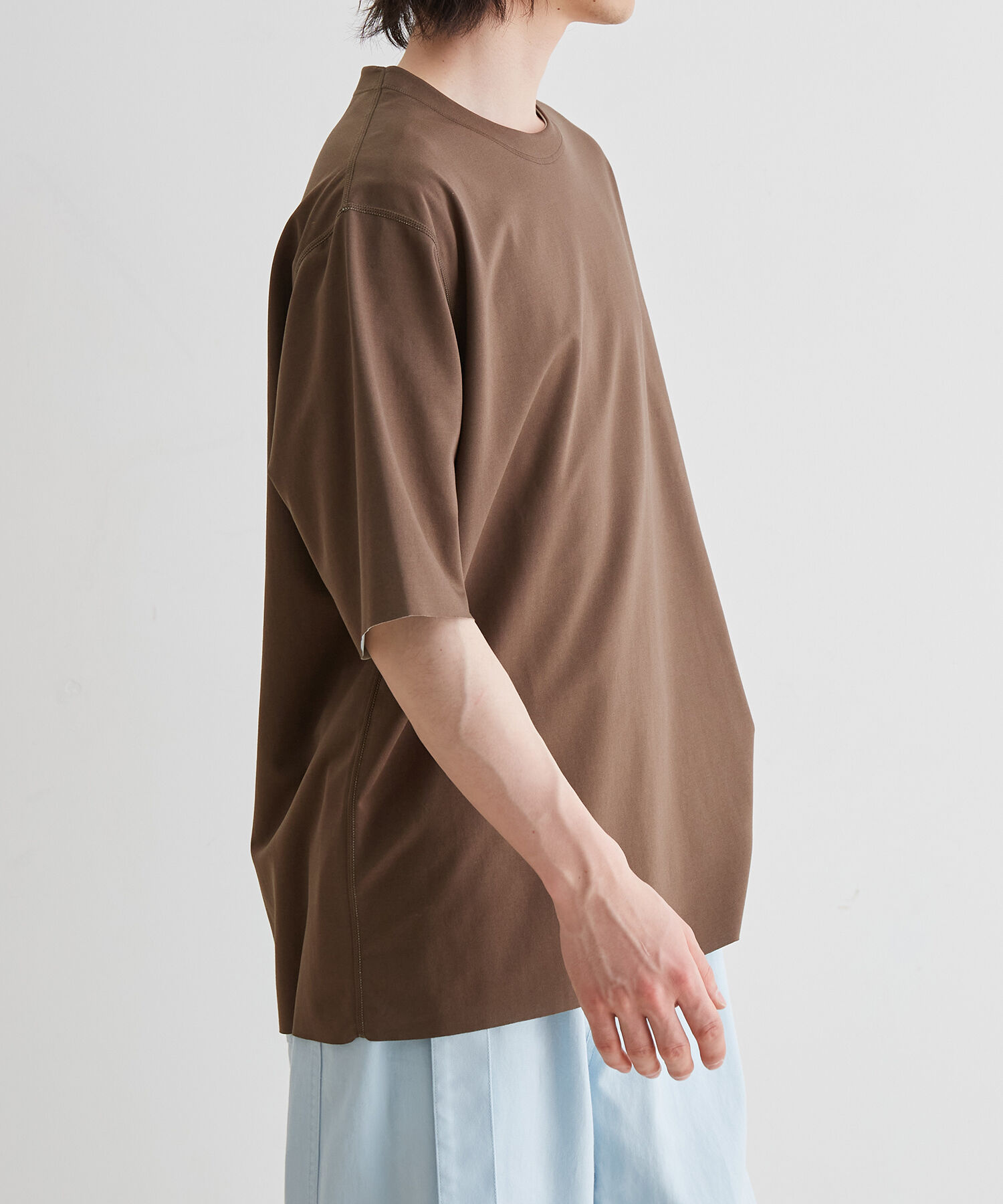 ADAM ET ROPE'「ハイゲージ シャンブレー リバーシブル Tシャツ」|Tシャツ・カットソー|
