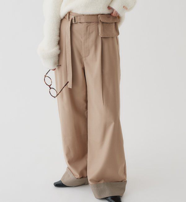  「【＠minisaki&times;＠tgm_2626企画】3wayベルト付きワイドパンツ」|チノ|