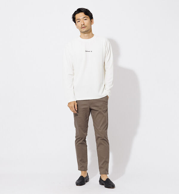 ABAHOUSE「フクレ ジャガード 刺繍 ロング Tシャツ」|Tシャツ・カットソー|