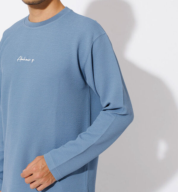 ABAHOUSE「フクレ ジャガード 刺繍 ロング Tシャツ」|Tシャツ・カットソー|