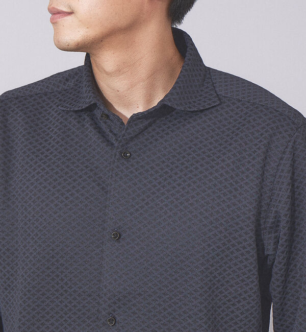 ABAHOUSE「【FLEX SHIRTS】ダイヤ柄 フクレジャカード シャツ」|シャツ・ブラウス|