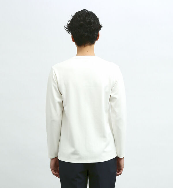 ABAHOUSE「【フロントパイピング】切り替え ポンチ ロングスリーブTシャツ」|Tシャツ・カットソー|