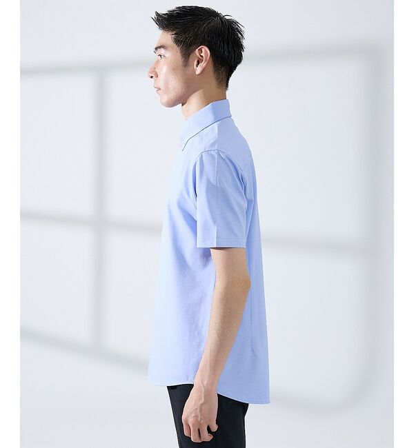 ABAHOUSE「【WEB限定】シルキー マイクロカノコ ボタンダウン 半袖シャツ」|シャツ・ブラウス|