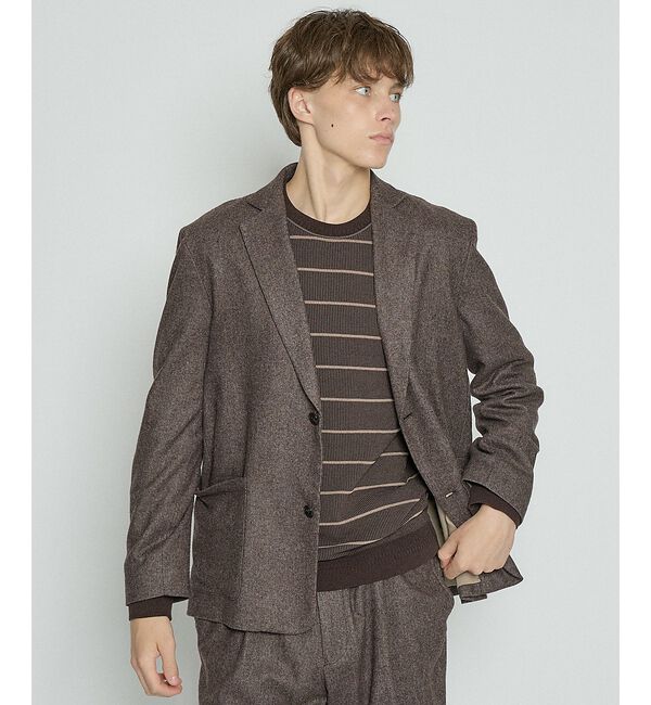 ABAHOUSE「【セットアップ対応】カシミヤブレンド エアーフラノ ジャケット【予約】」|その他|
