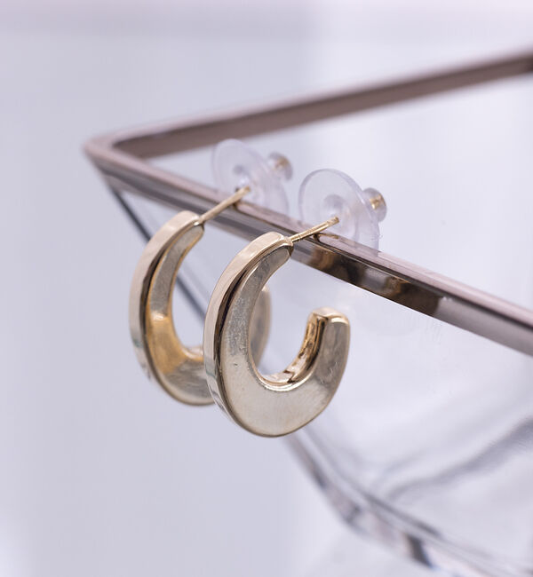Rouge vif「【sauvage peau 】メタルドロップピアス」|ピアス|