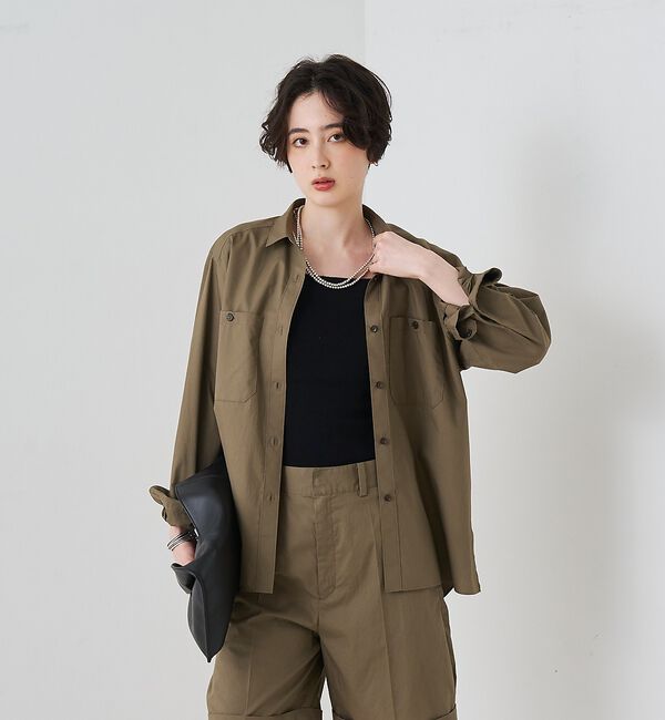 Rouge vif「【セットアップ対応】コットン胸ポケット付きシャツ」|シャツ・ブラウス|