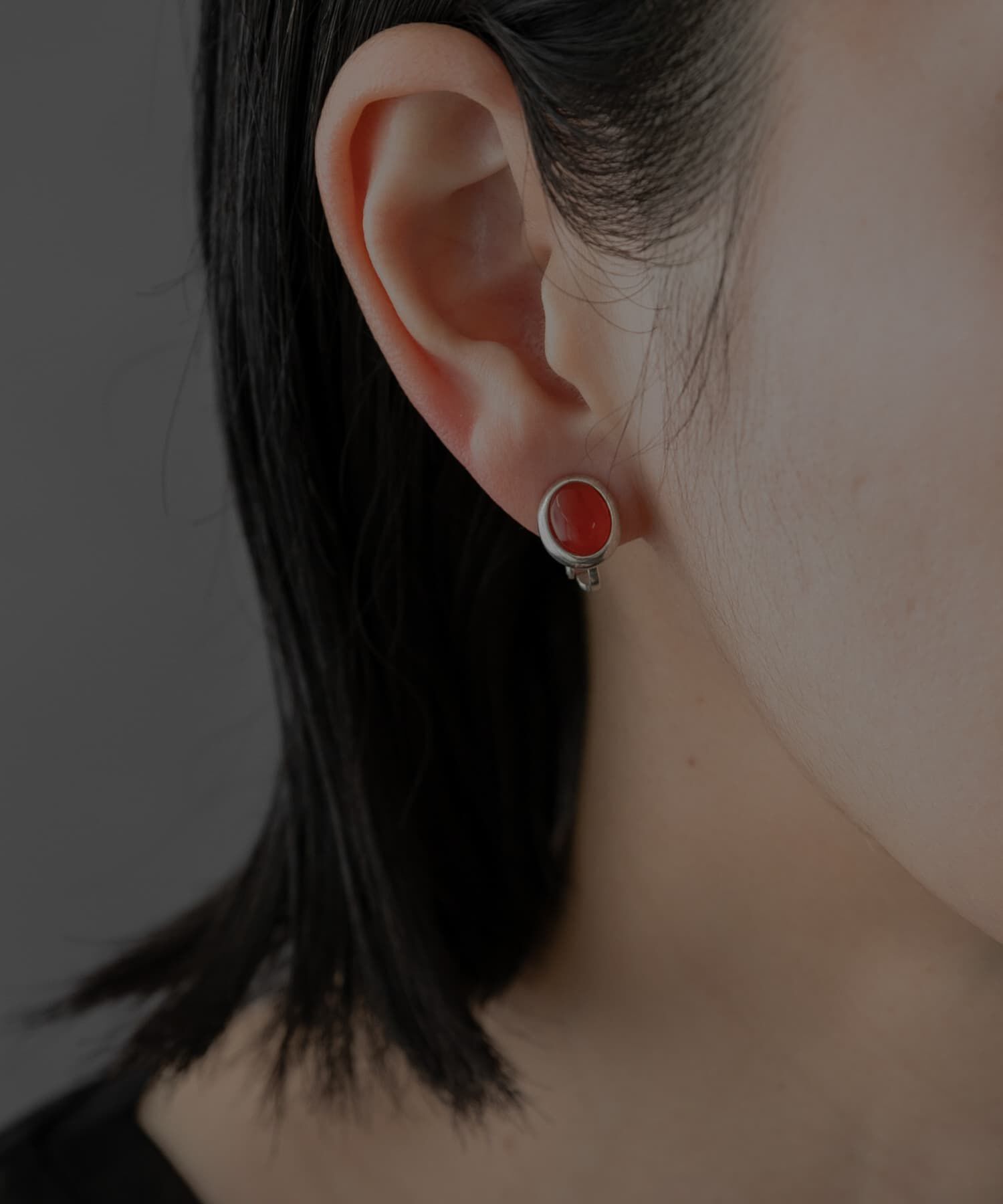 SMELLY「SMELLY so&rsquo;　carnelian oval earring」|イヤリング|