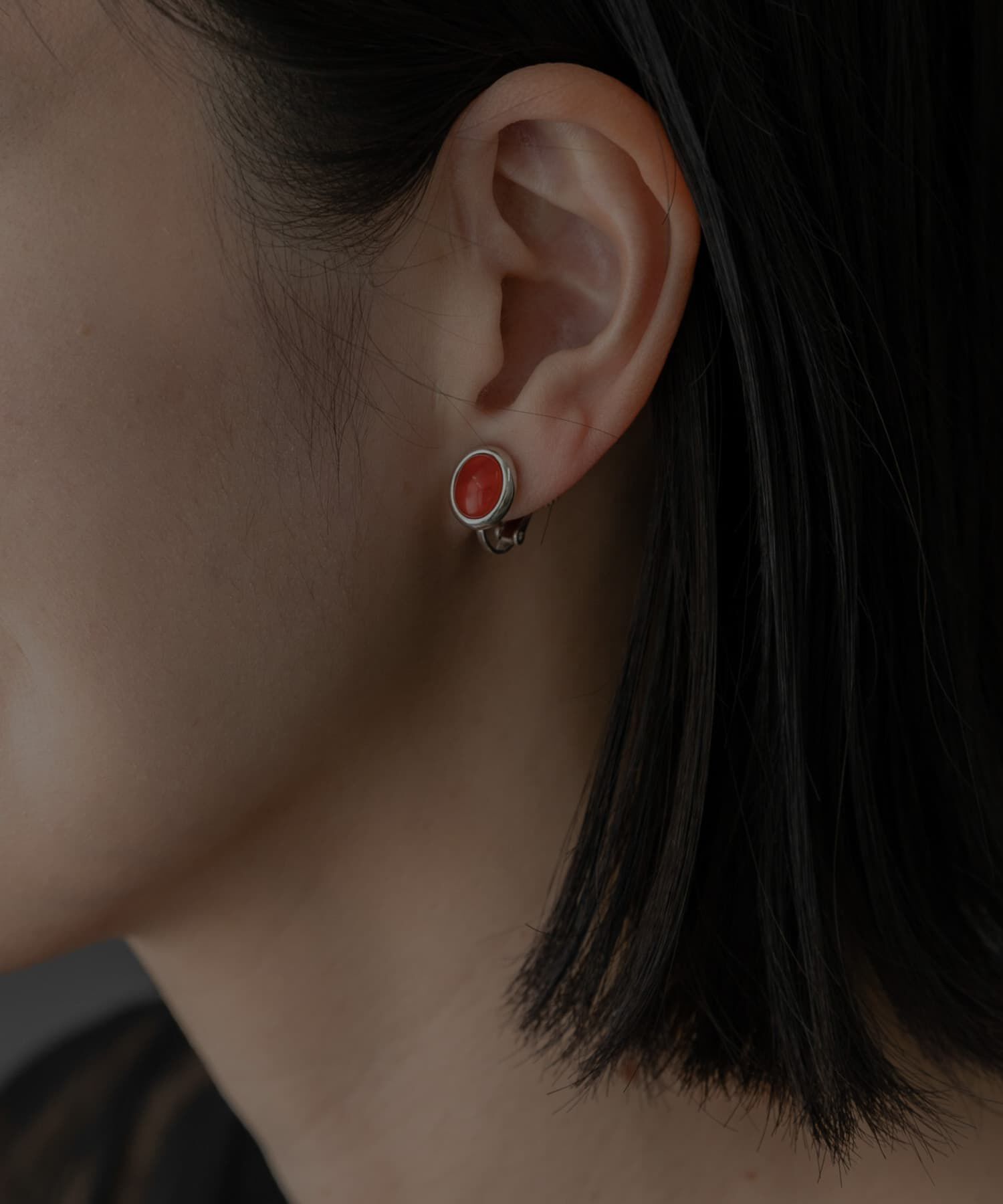 SMELLY「SMELLY so&rsquo;　carnelian oval earring」|イヤリング|
