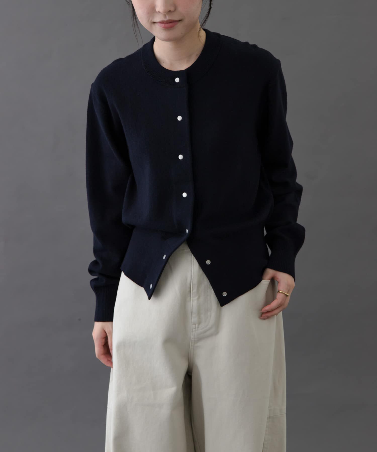 URBAN RESEARCH DOORS「FORK&SPOON　ミラージュクルーネックニットカーディガン」|カーディガン|