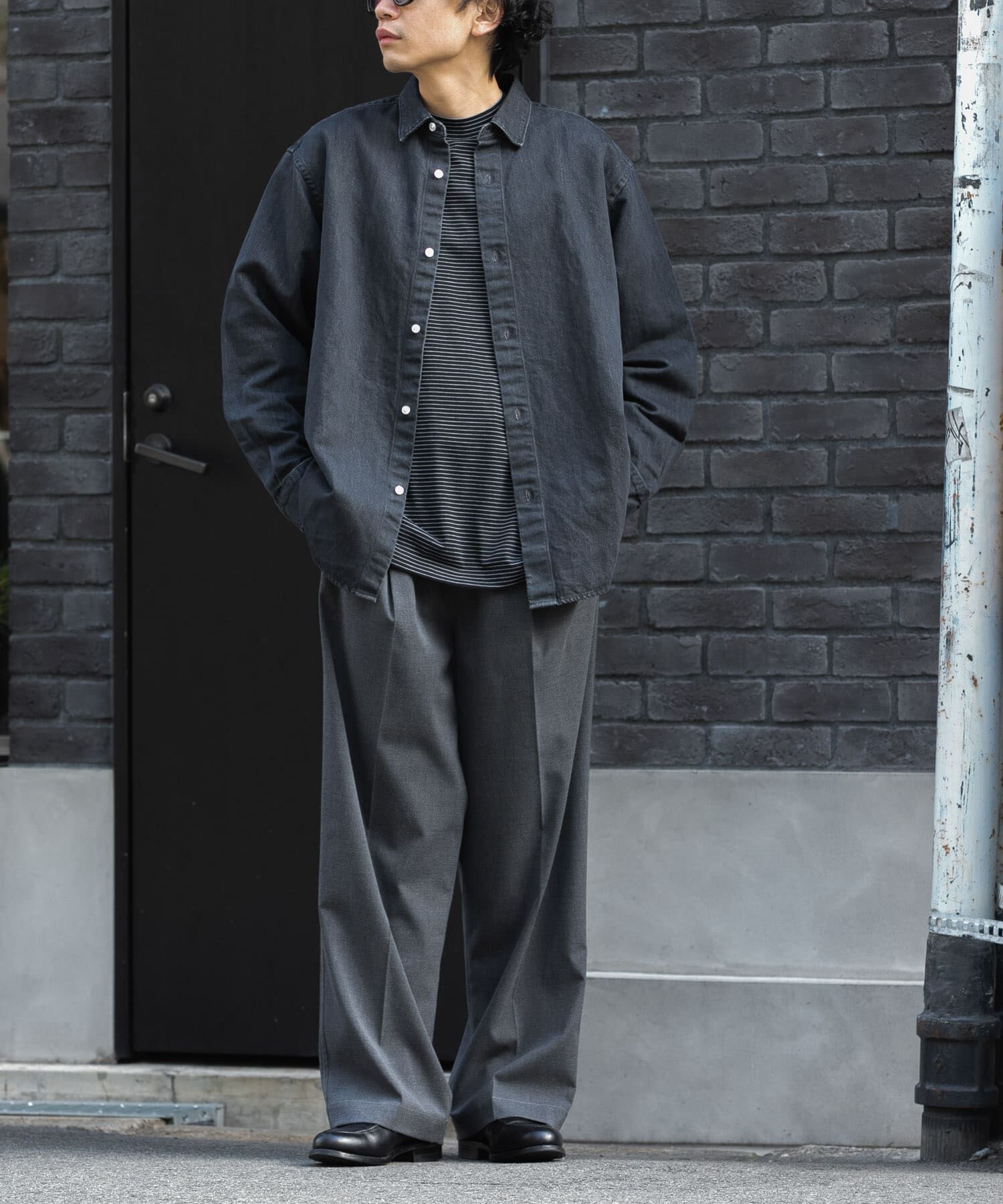 URBAN RESEARCH DOORS「FORK&SPOON　ペーパーデニムシャツ」|シャツ・ブラウス|