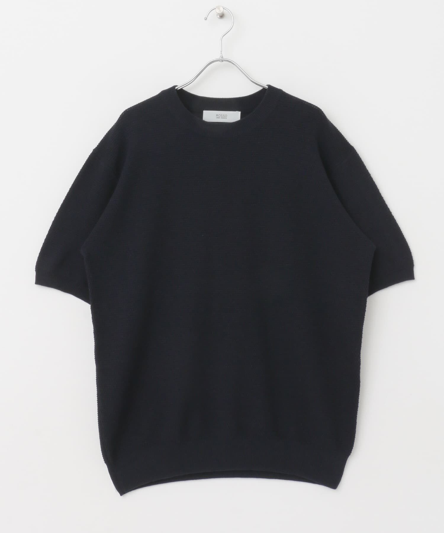 URBAN RESEARCH ROSSO「『WEB限定』変形カノコ半袖クルーネックニット」|ニット・セーター|