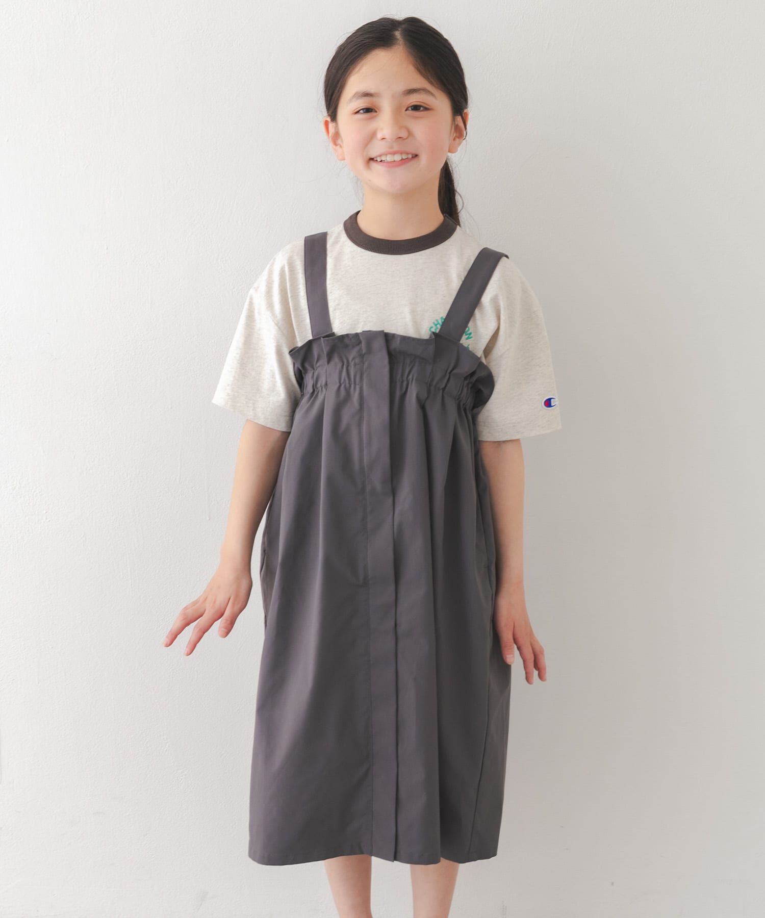 URBAN RESEARCH DOORS「『接触冷感/イージーケア』撥水ワークジャンパースカート(KIDS)」|ワンピース|