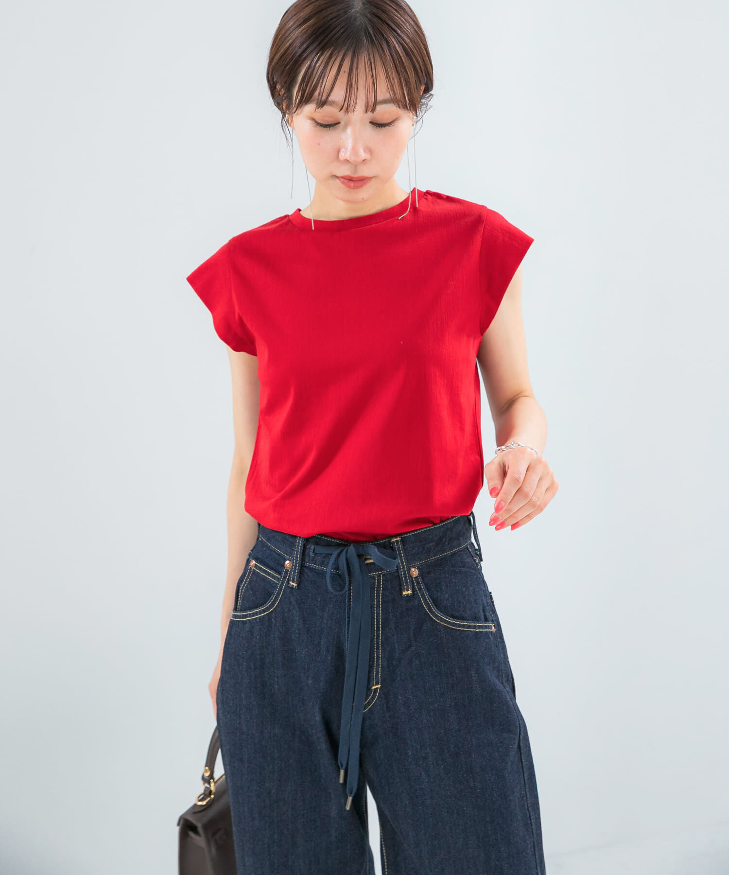 URBAN RESEARCH ROSSO「クールタッチスーピマコットンフレンチTシャツ」|Tシャツ・カットソー|