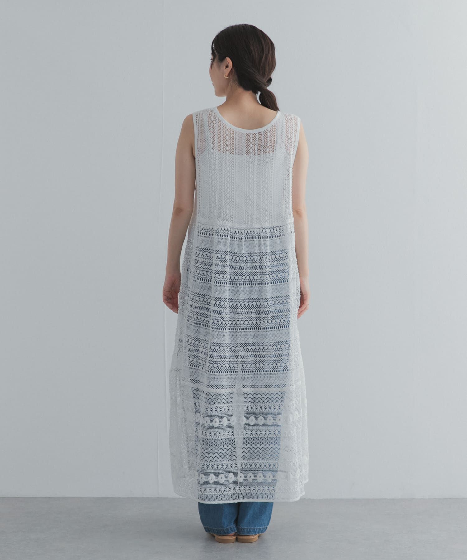 URBAN RESEARCH DOORS「総レースノースリーブワンピース」|ワンピース|