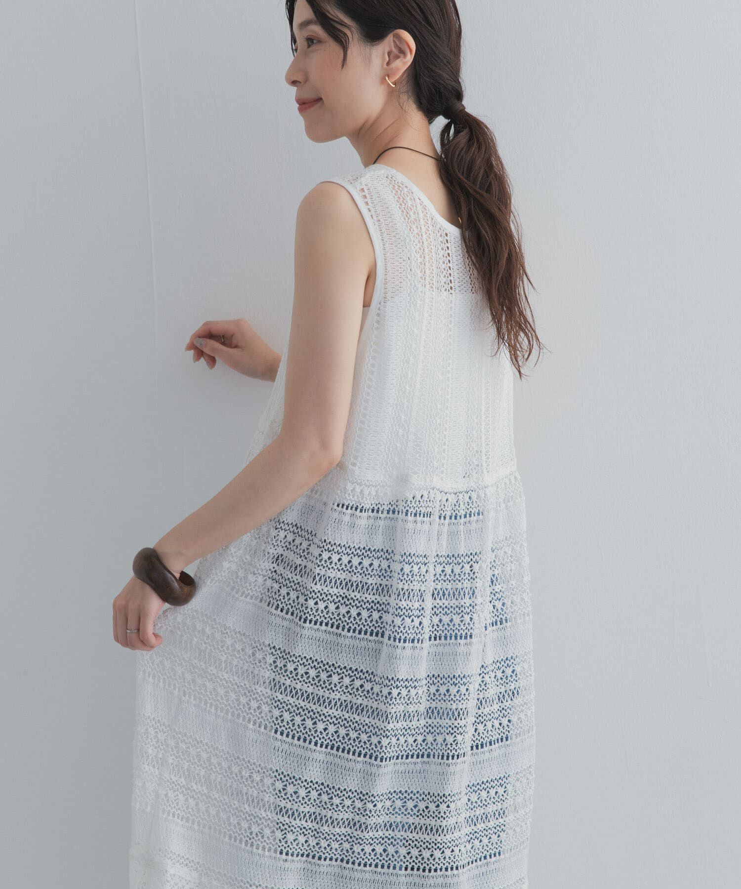 URBAN RESEARCH DOORS「総レースノースリーブワンピース」|ワンピース|