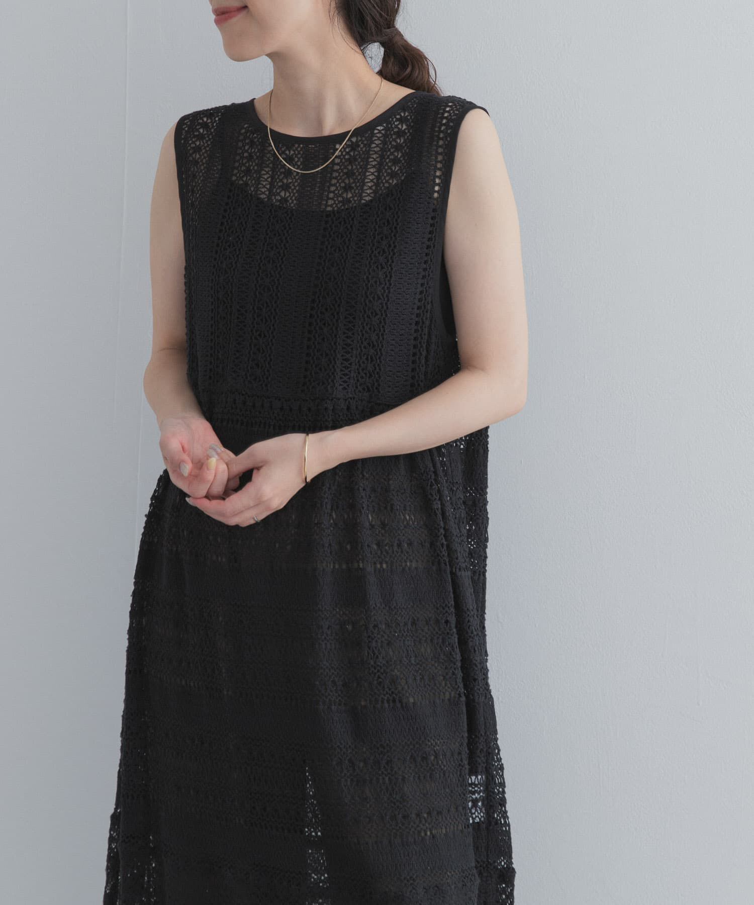 URBAN RESEARCH DOORS「総レースノースリーブワンピース」|ワンピース|