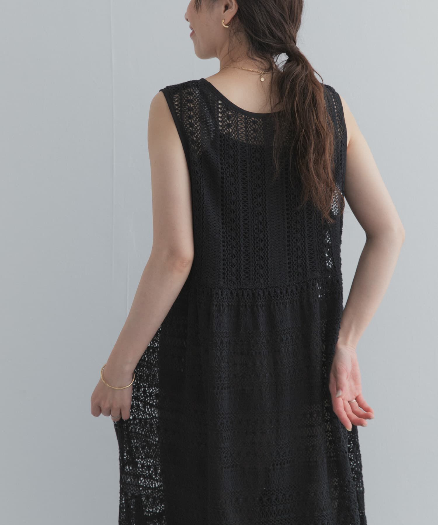 URBAN RESEARCH DOORS「総レースノースリーブワンピース」|ワンピース|