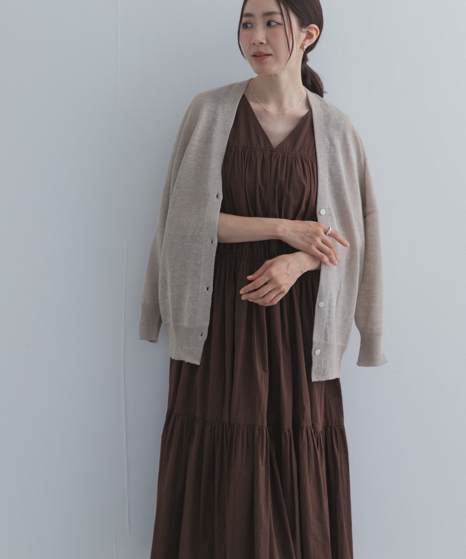 URBAN RESEARCH DOORS「ノースリーブティアードワンピース」|ワンピース|