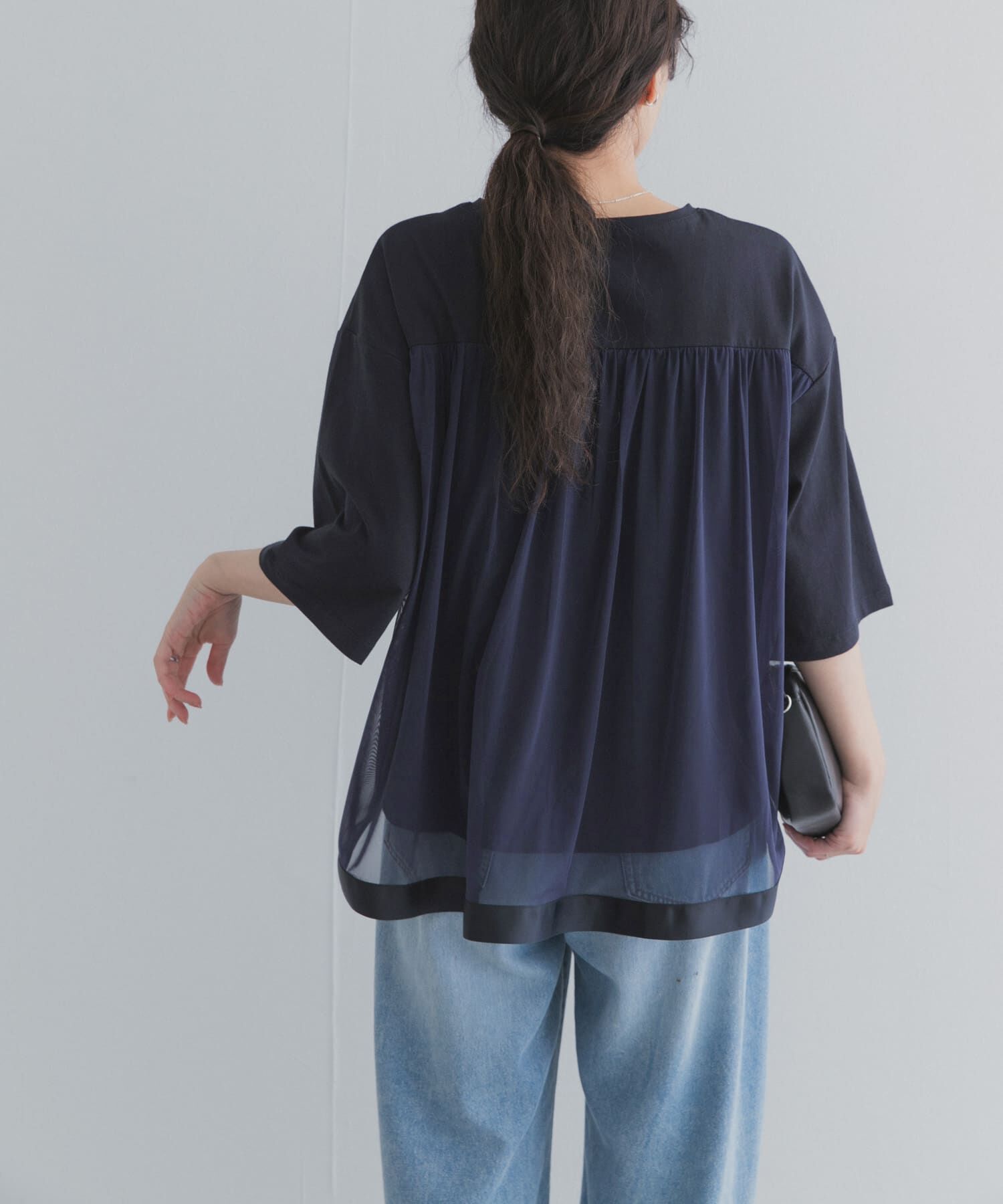 URBAN RESEARCH DOORS「バックシアー切替プルオーバー」|Tシャツ・カットソー|