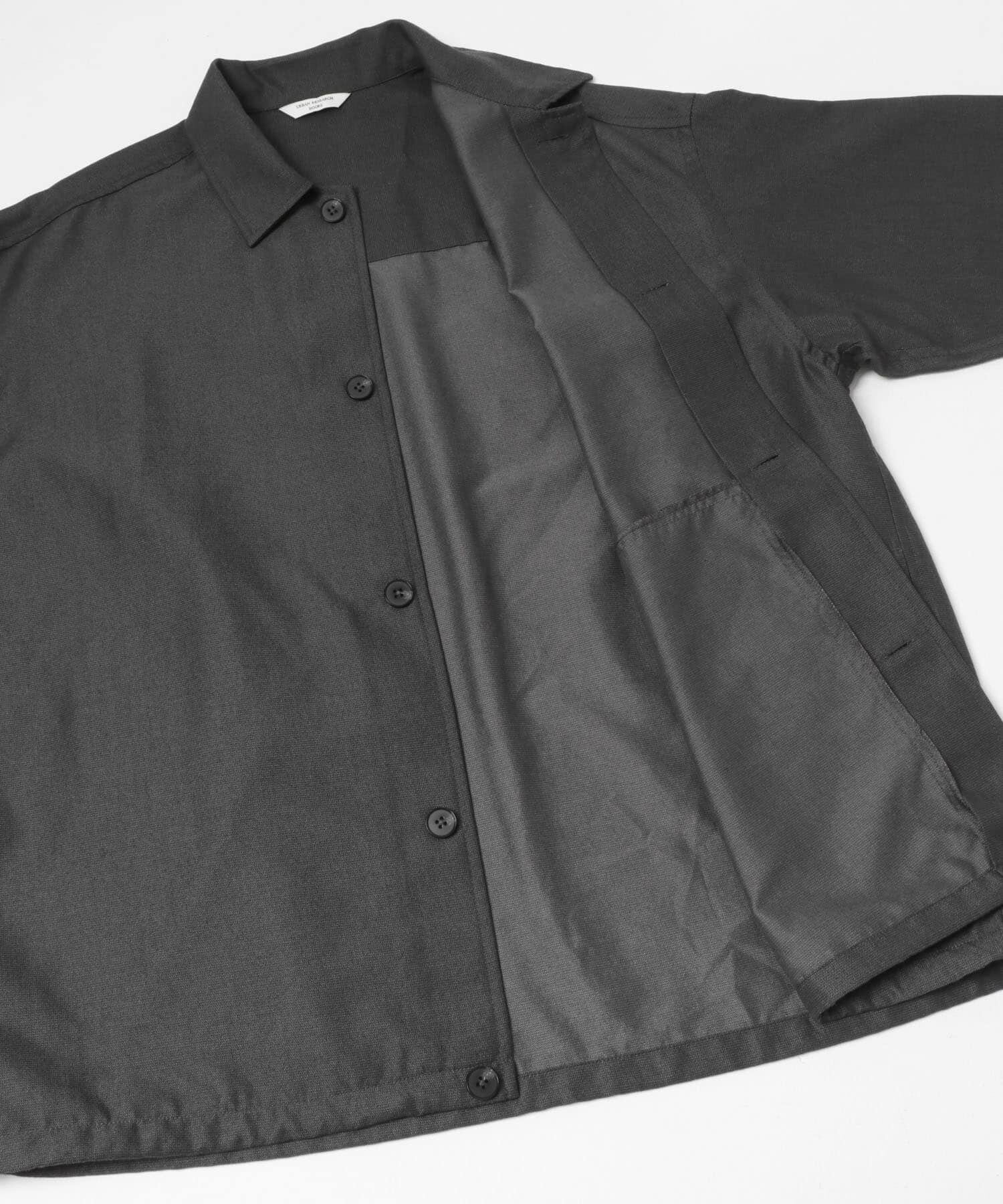 URBAN RESEARCH DOORS「ジャガードチェック シャツジャケット 26AW」|ノーカラーコート|