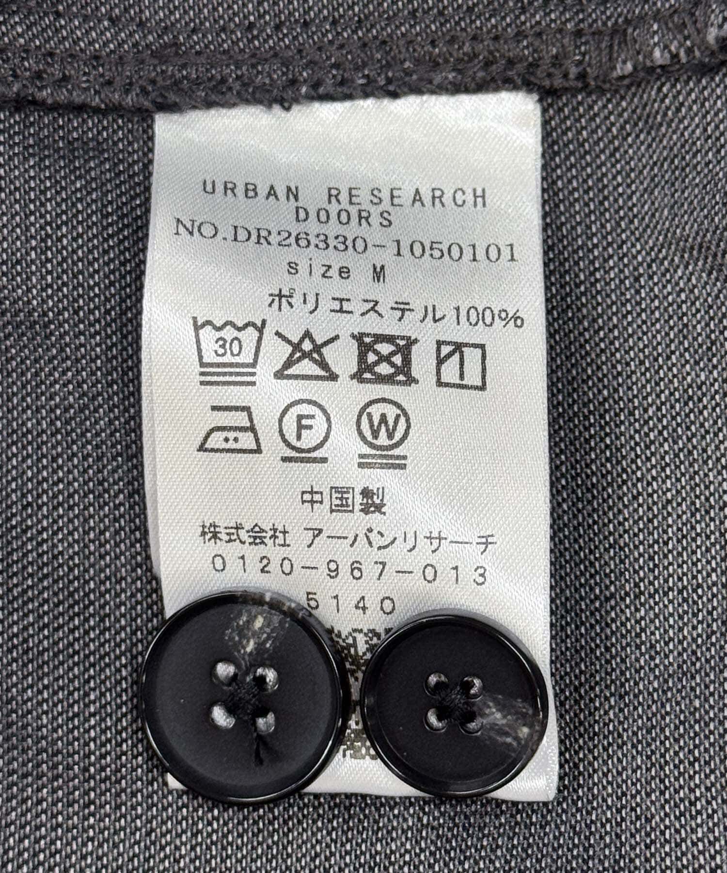 URBAN RESEARCH DOORS「ジャガードチェック シャツジャケット 26AW」|ノーカラーコート|