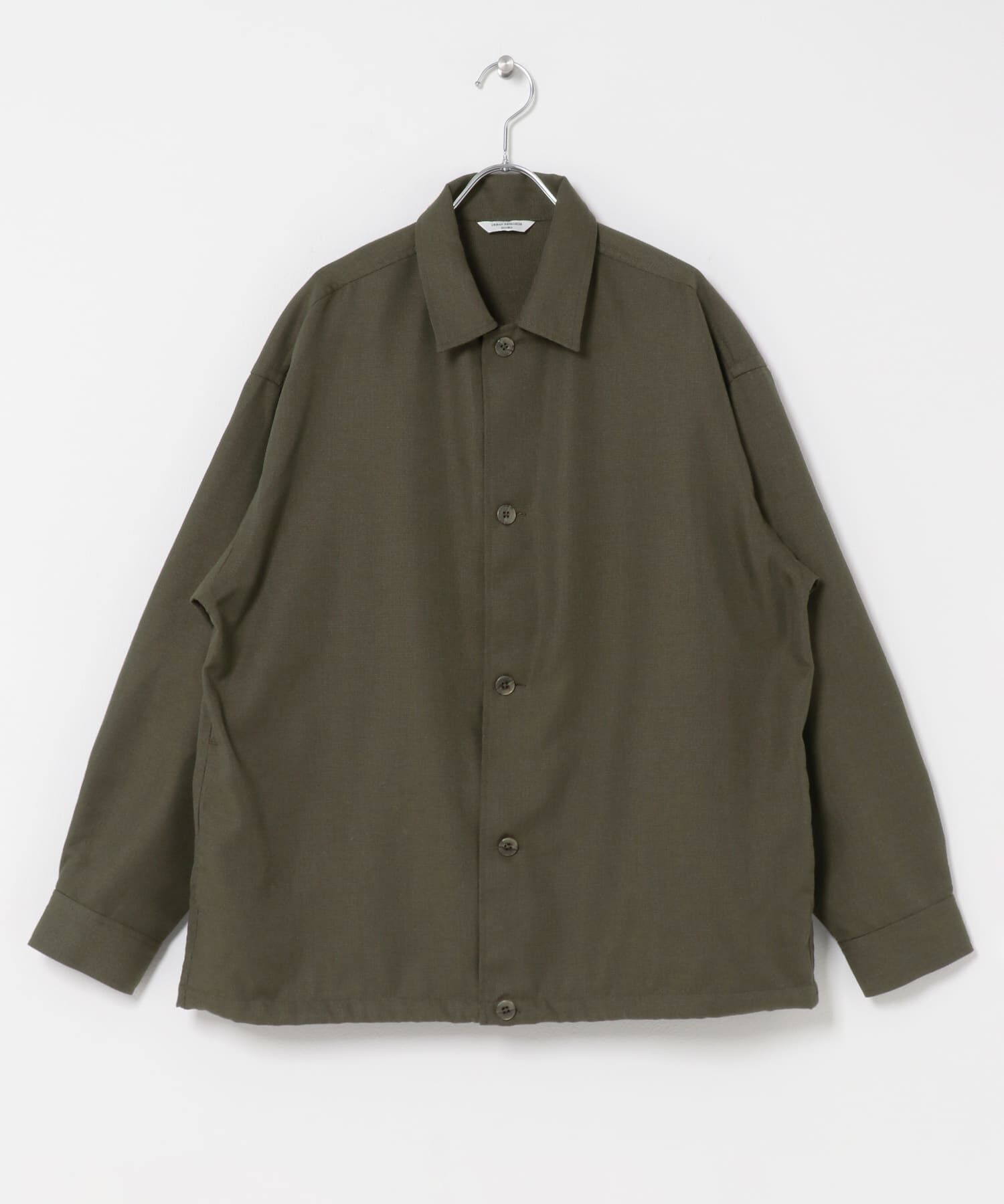 URBAN RESEARCH DOORS「ジャガードチェック シャツジャケット 26AW」|ノーカラーコート|