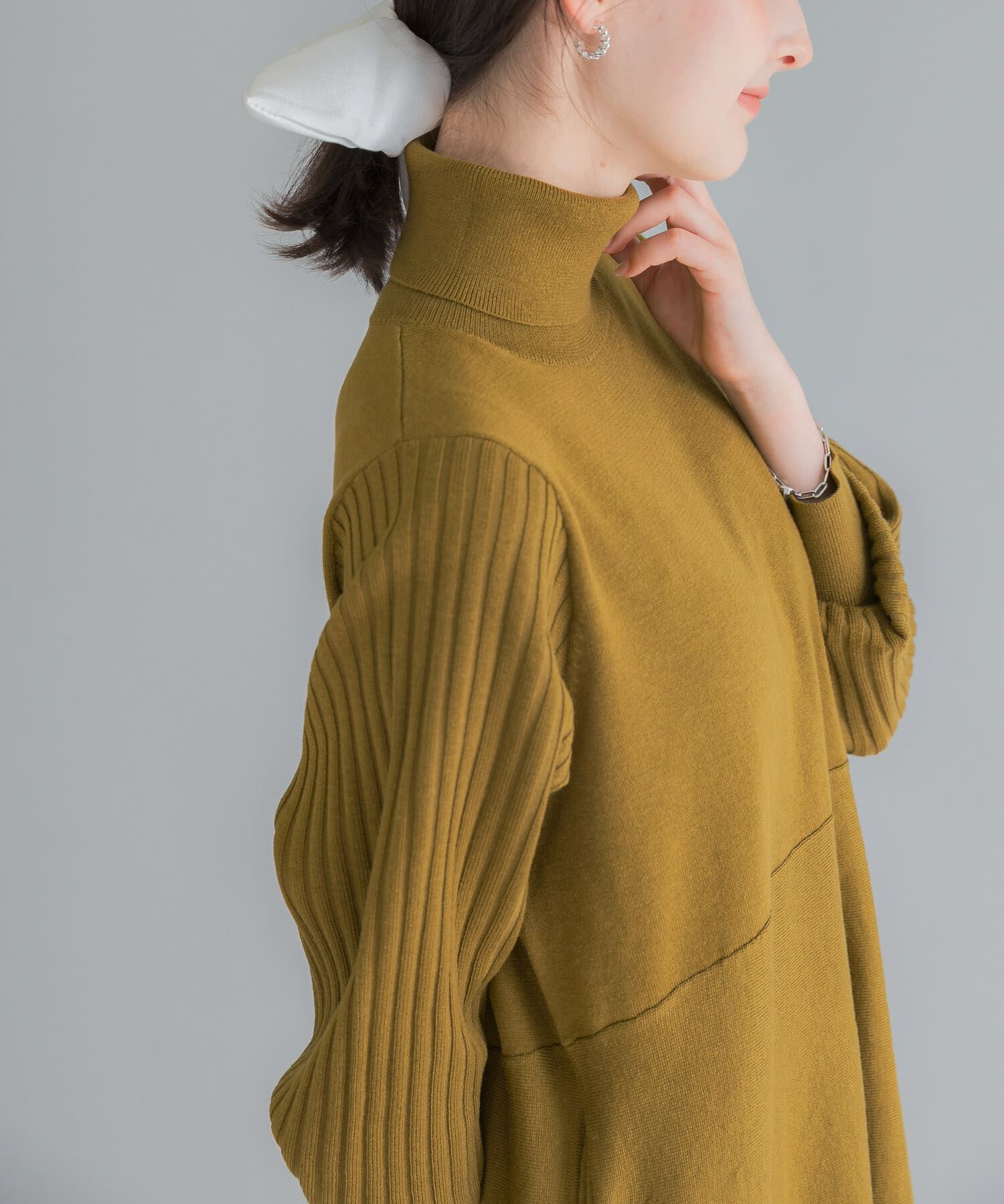 URBAN RESEARCH ROSSO「『WEB/一部店舗限定』タートルネックデザインスリーブワンピース」|ワンピース|