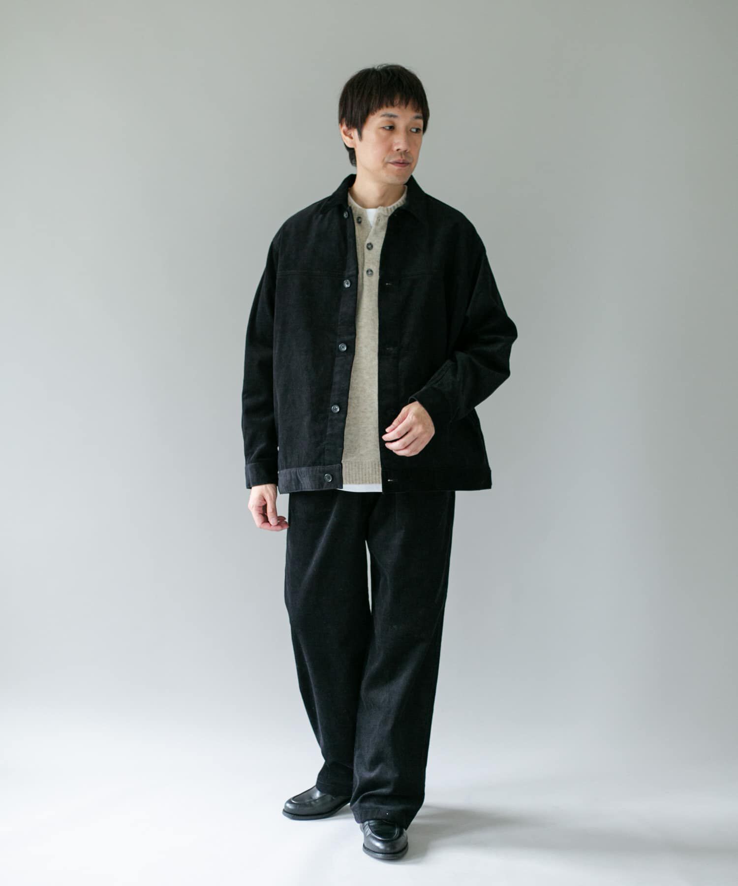 URBAN RESEARCH DOORS「コーデュロイ トラッカージャケット」|ノーカラーコート|