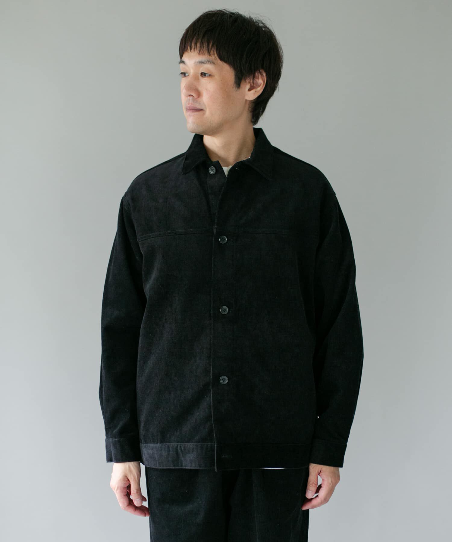 URBAN RESEARCH DOORS「コーデュロイ トラッカージャケット」|ノーカラーコート|
