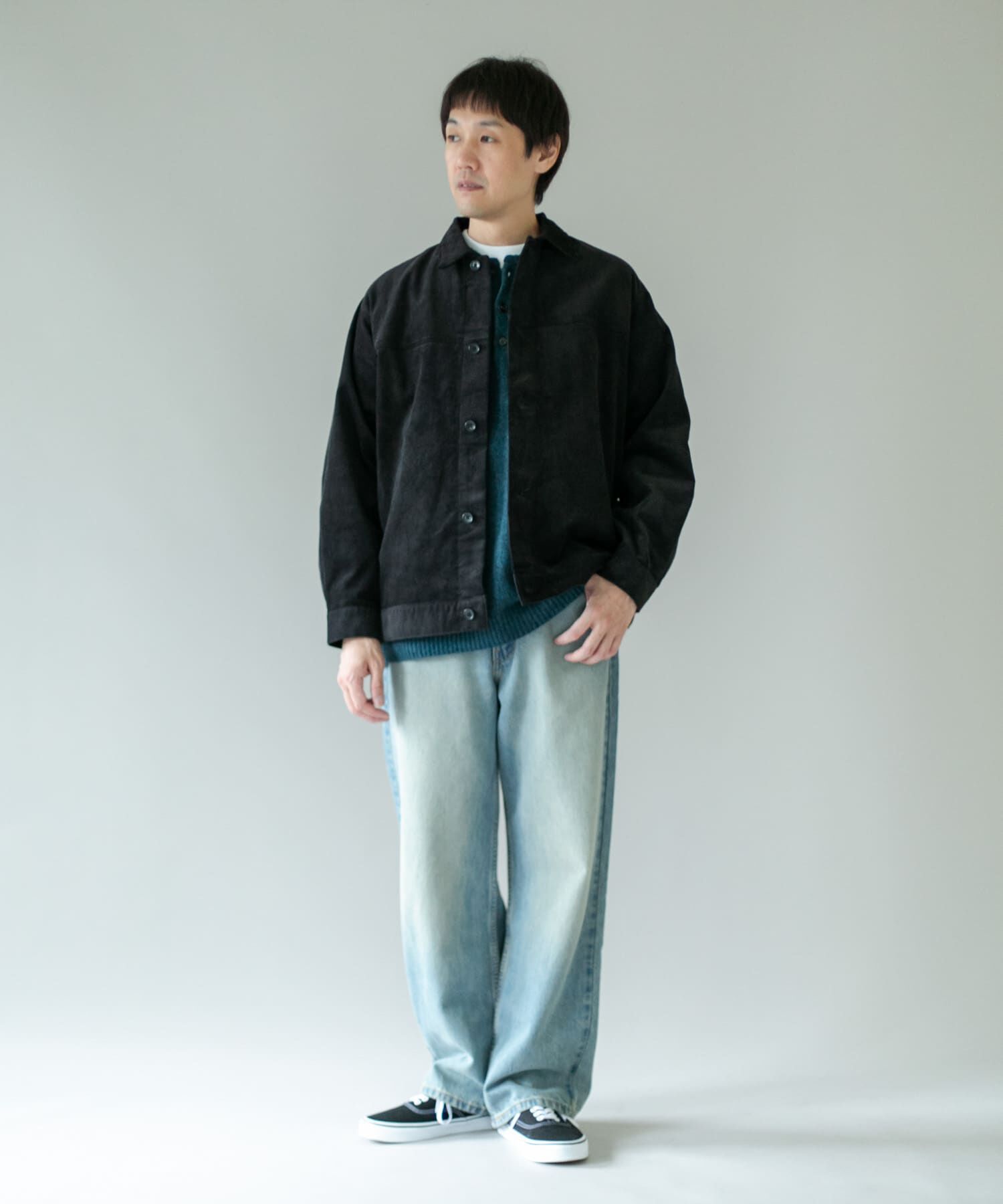 URBAN RESEARCH DOORS「コーデュロイ トラッカージャケット」|ノーカラーコート|