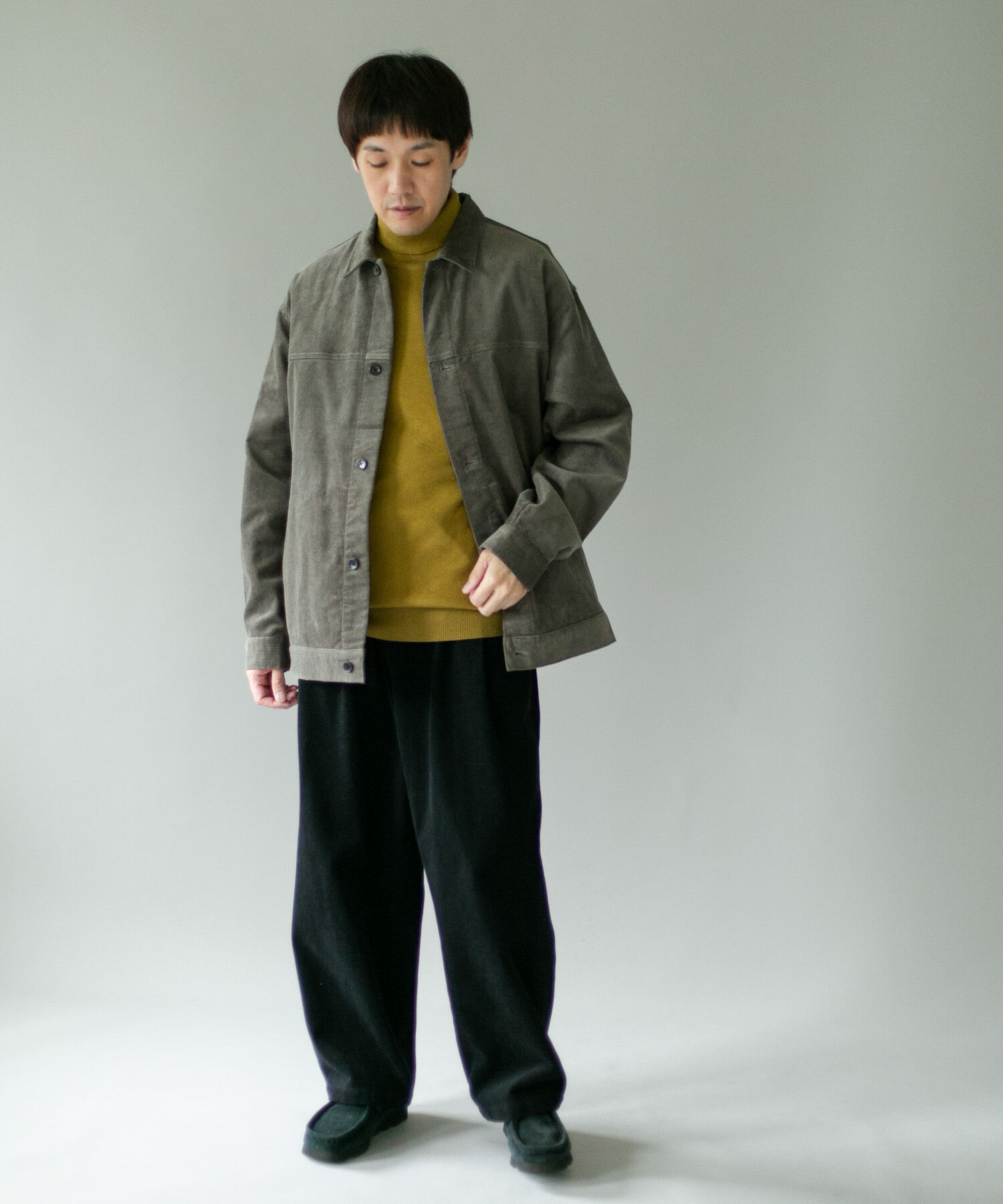URBAN RESEARCH DOORS「コーデュロイ トラッカージャケット」|ノーカラーコート|