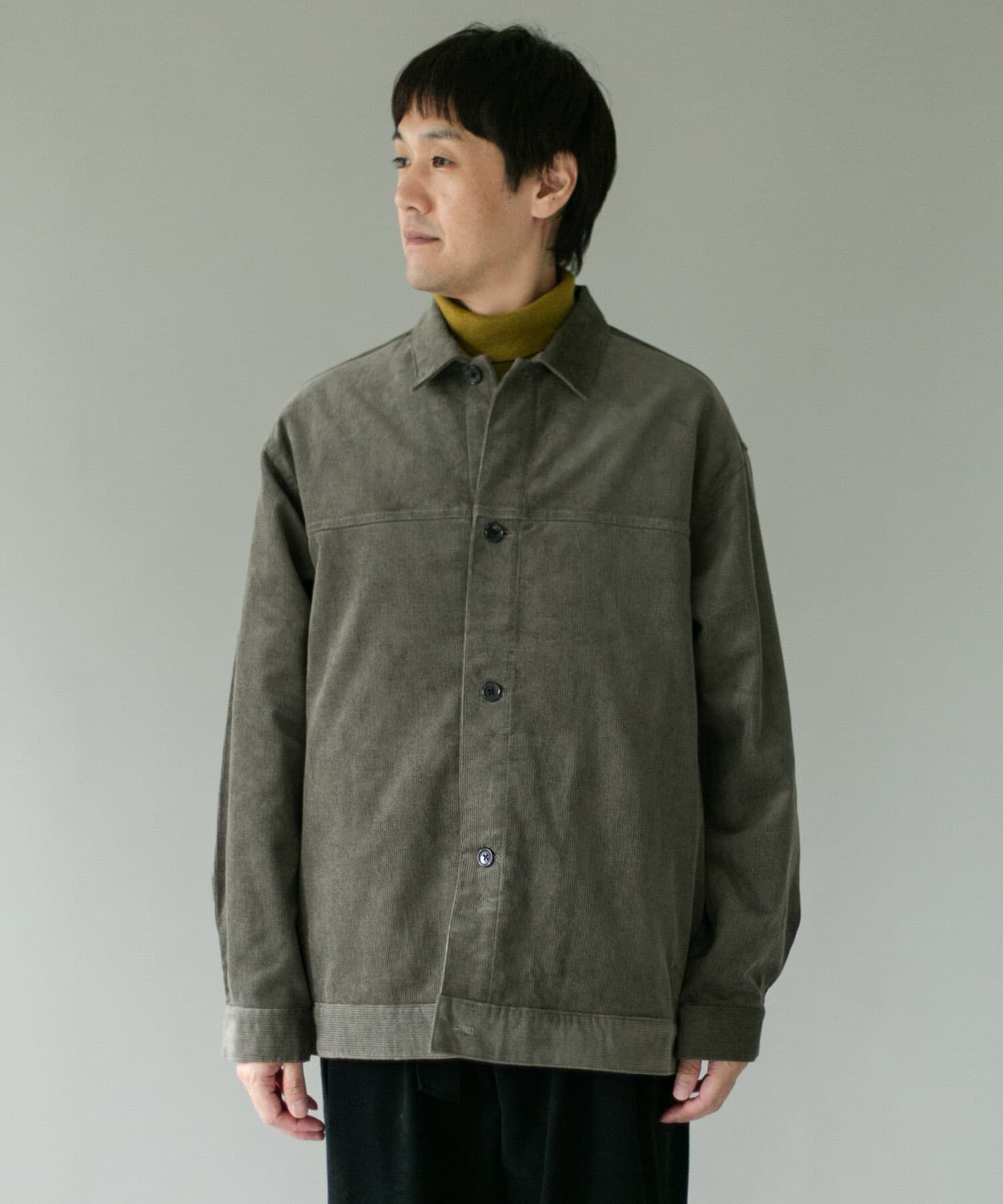 URBAN RESEARCH DOORS「コーデュロイ トラッカージャケット」|ノーカラーコート|