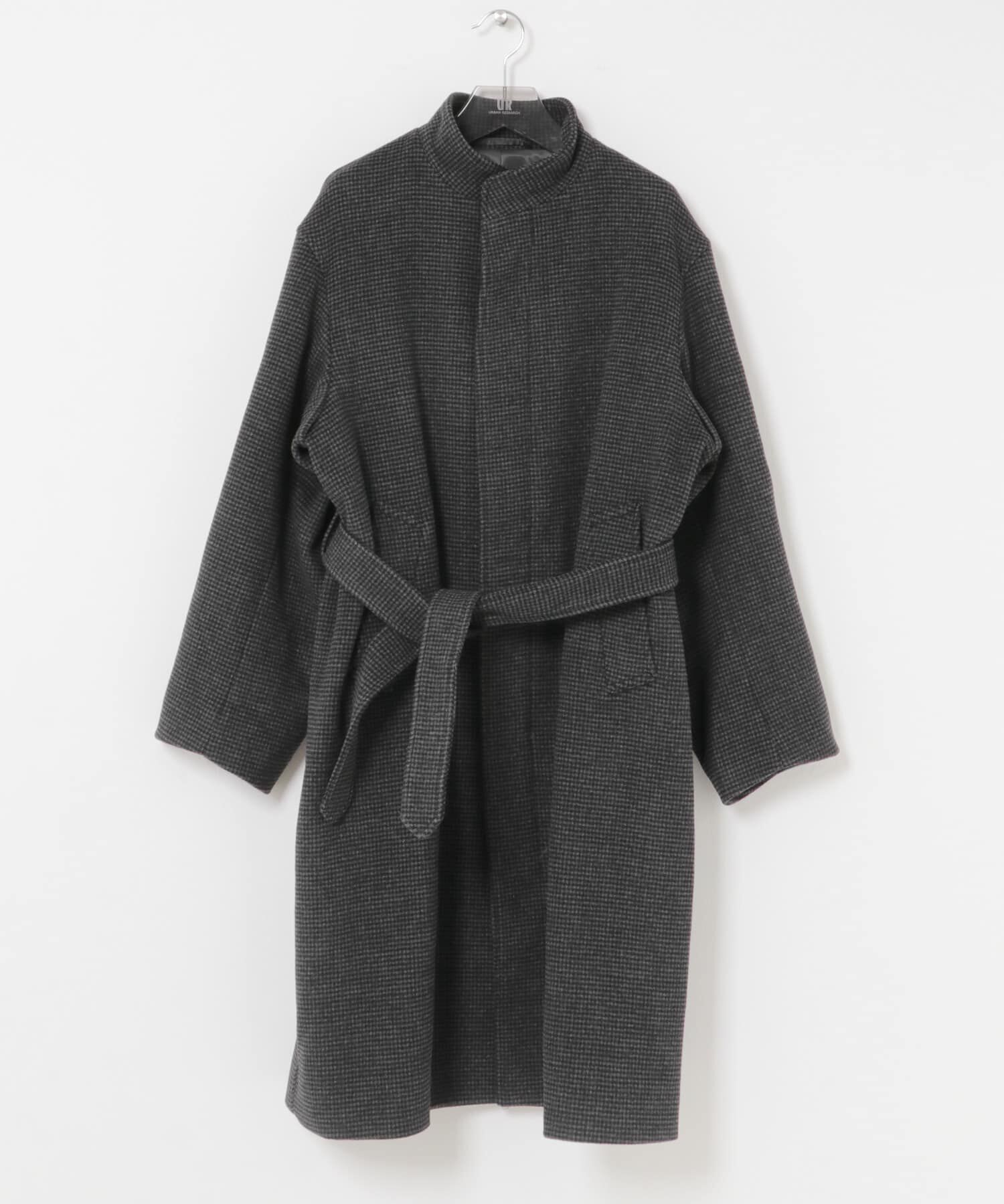URBAN RESEARCH「WOOL STAND COLLAR COAT」|ノーカラーコート|