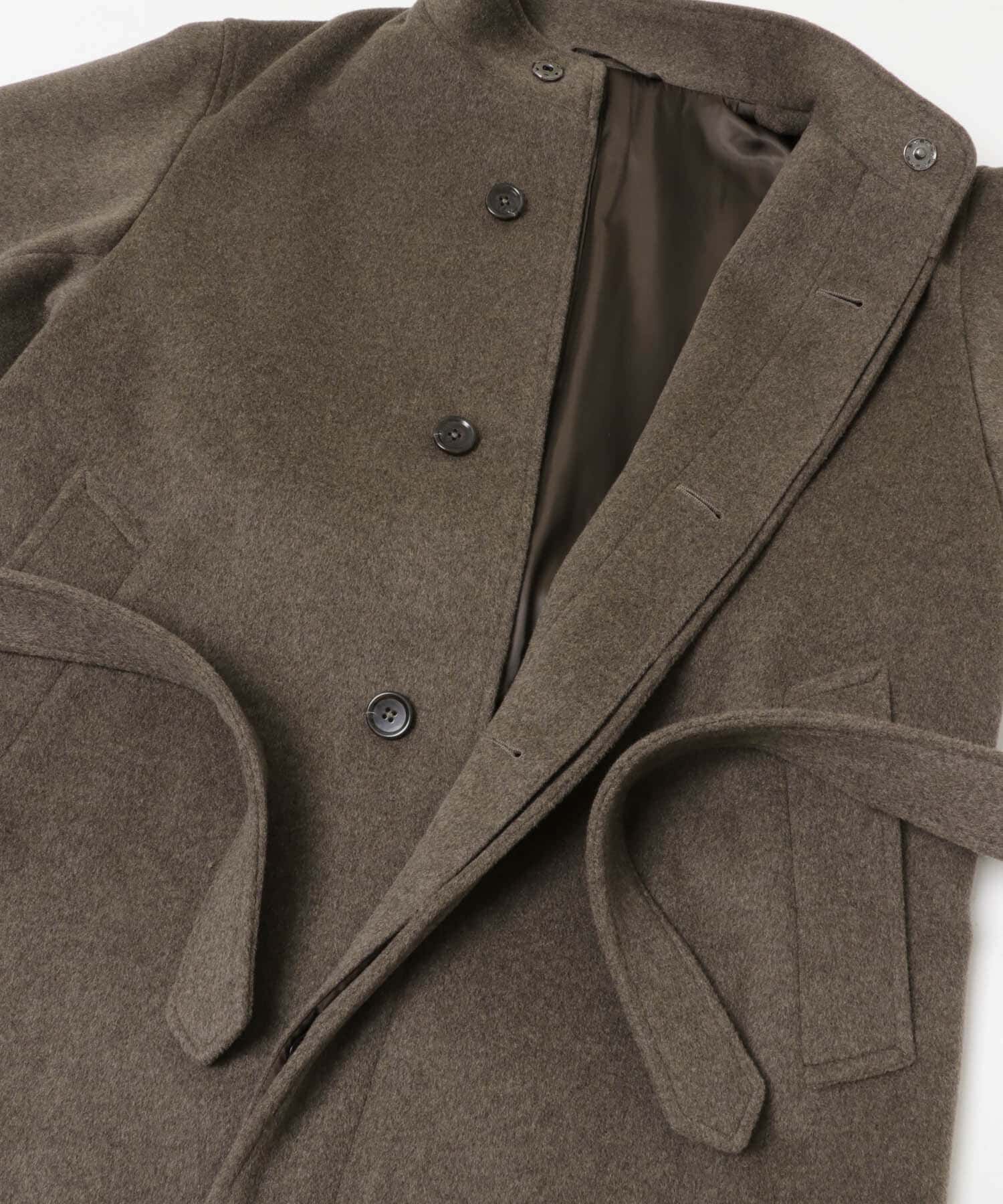 URBAN RESEARCH「WOOL STAND COLLAR COAT」|ノーカラーコート|